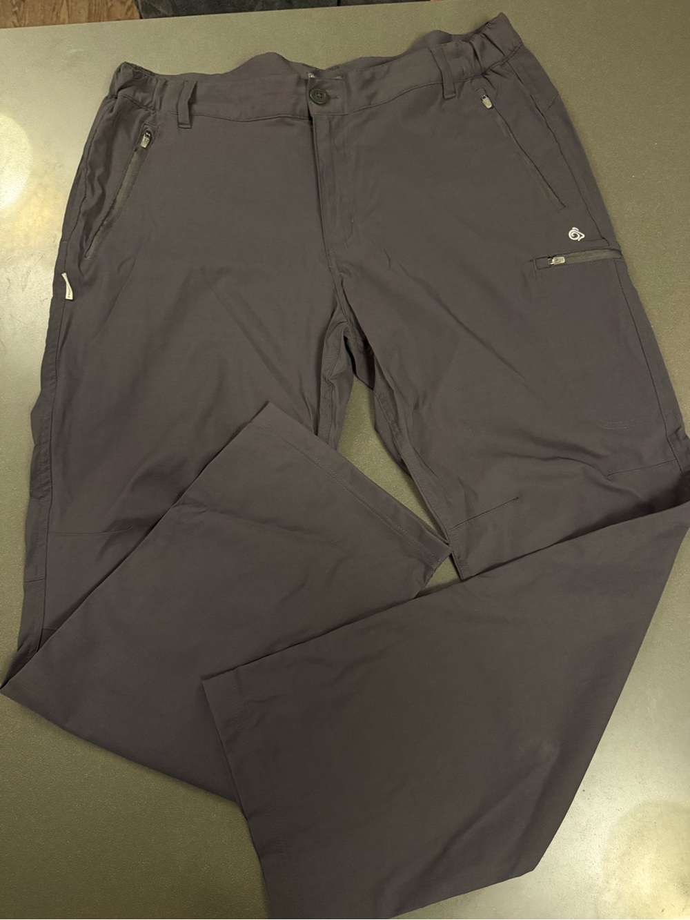 Craghoppers gray polyester & cotton pants #outdoor #hiking.  Size 40R